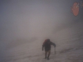Glaciar con niebla